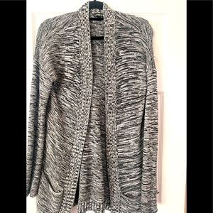 Express long sweater in black and white